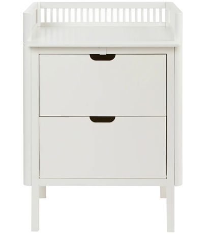 Sebra Changing Table with drawers - Classic+ White