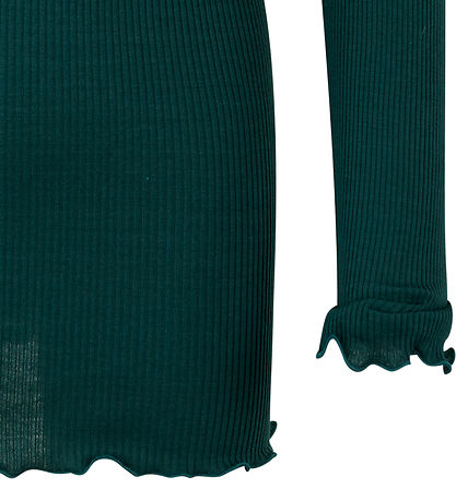 Rosemunde Bluse - Seide/Baumwolle - Rib - Dark Teal