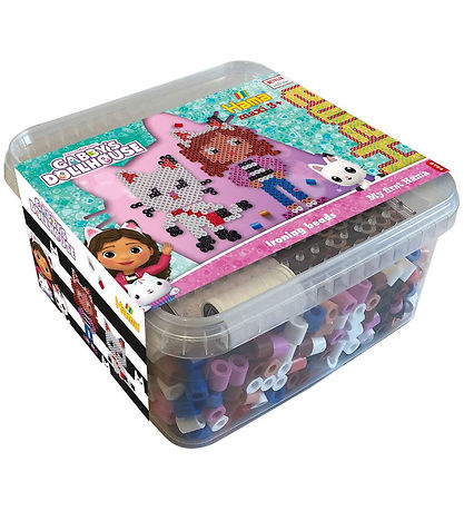 Hama Maxi Beads - 900 pcs + 1 Plate - Gabby's Dollhouse