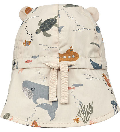 Liewood Sun Hat - Gorm - Reversible - Sea Creature/Sandy