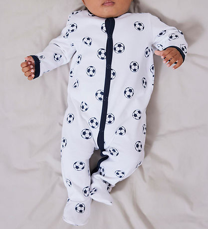 Name It Nightsuit - Noos - NbmNightSuit - Bright White w. Footba
