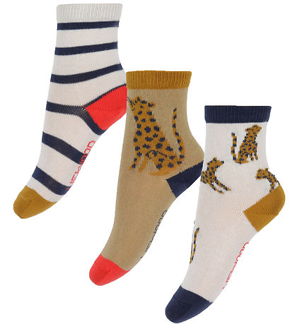 Liewood Chaussettes - Silas - 3 Pack - Leopard/Sandy