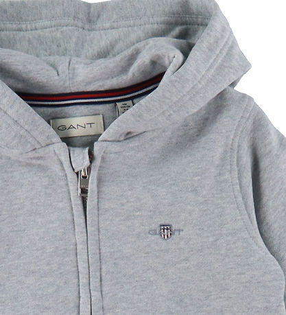 GANT Cardigan - Shield PLZ - Light Grey Melange