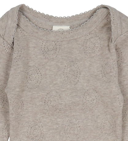 SmallstuffBody l/s - Nature Melange w. Pointelle