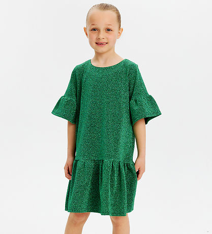 The New Kjóll - TnJidalou - Björt Green Glitter