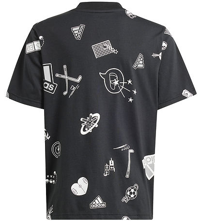adidas Performance T-paita - J Bluv T - Musta/Valkoinen