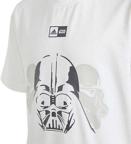 adidas Performance T-shirt - J SW GFX T - Vit