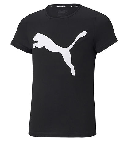 Puma Stuttermabolur - Active Tee - Svart M. Prentað