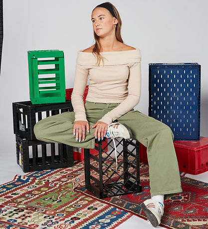 Hound Jeans - Andstæða Gallaefni - Breið - Army Green