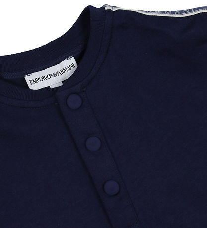 Emporio Armani T-shirt - Navy w. Logo Stripe
