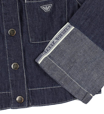 Emporio Armani Denim Jacket - Cropped - Blue