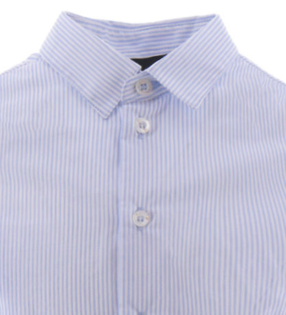 Emporio Armani Overhemd - Blauw/Wit Gestreept