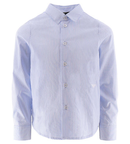 Emporio Armani Overhemd - Blauw/Wit Gestreept