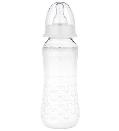 Emporio Armani Feeding Bottle - Plastic/Silicone - 240 mL - Whit