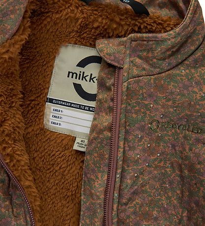 Mikk-Line Thermosuit w. Lining - Recycled - Rubber w. Flowers