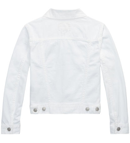 Polo Ralph Lauren Jeansjacke - Kurz geschnitten - Trucker - Weiß