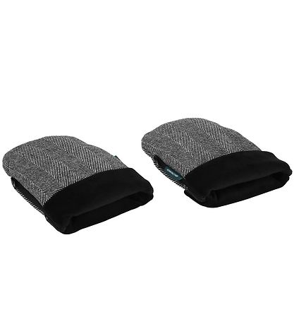 KongWalther Vettlingar fyrir barnavagn - Østerbro - Black Tweed