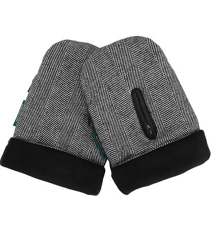 KongWalther Vettlingar fyrir barnavagn - Østerbro - Black Tweed