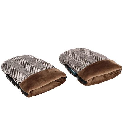 KongWalther Vettlingar fyrir barnavagn - Østerbro - Brown Tweed