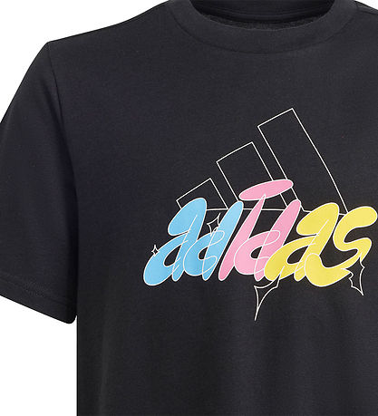 adidas Performance Stuttermabolur - GFX myndskreytt - Svart