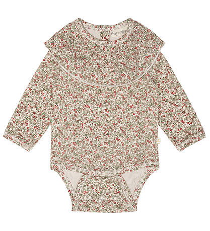 That's Mine Bodysuit l/s - Ella - Bouquet Rouge w. Ruffle