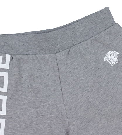 Versace Sweatshorts - Gråmelerad m. Vit