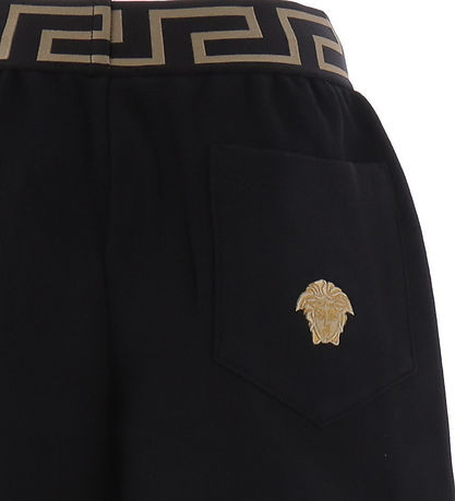 Shorts en Molleton Versace - Noir av. Or