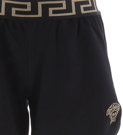 Shorts en Molleton Versace - Noir av. Or
