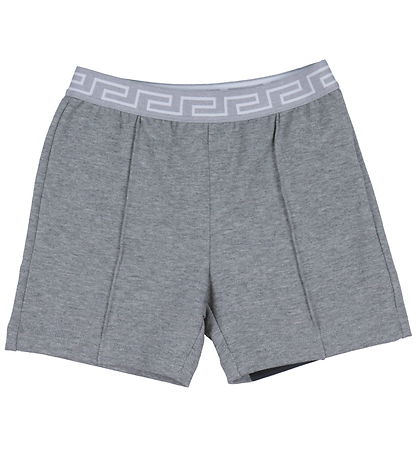 Versace Sweat Shorts - Grey Melange w. White