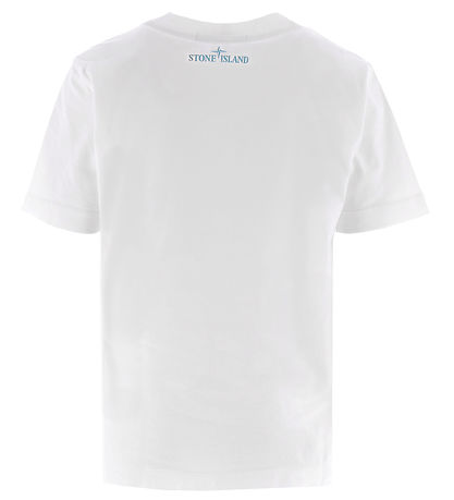 Stone Island T-Shirt - Weiß m. Grün