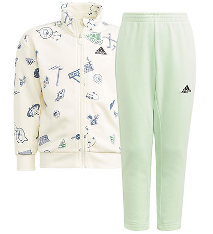 Ensemble de Jogging adidas Performance - LK BLEU TS - Blanc/Vert
