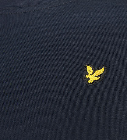 Lyle & Scott Stuttermabolur - Dökkblátt
