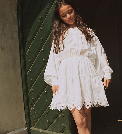 Designers Remix Kjóll - Vera Útsaumurinn Short - Cream