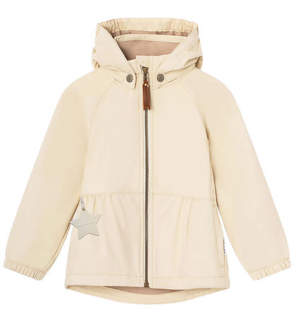 Mini A Ture Softshell Jacket w. Fleece - Briddi - Angora Cream