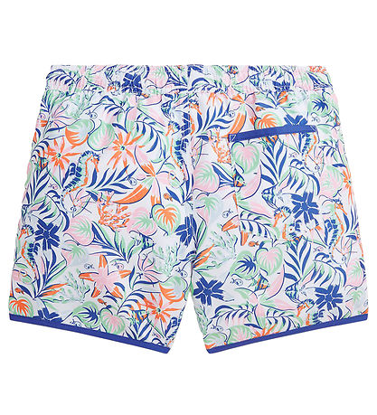 Polo Ralph Lauren Badshorts - Briggs - Vit m. Blå/Grön/Orange/