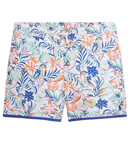 Polo Ralph Lauren Badshorts - Briggs - Vit m. Blå/Grön/Orange/