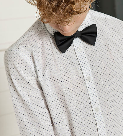 Hound Bow Tie w. Handkerchief - Black/White