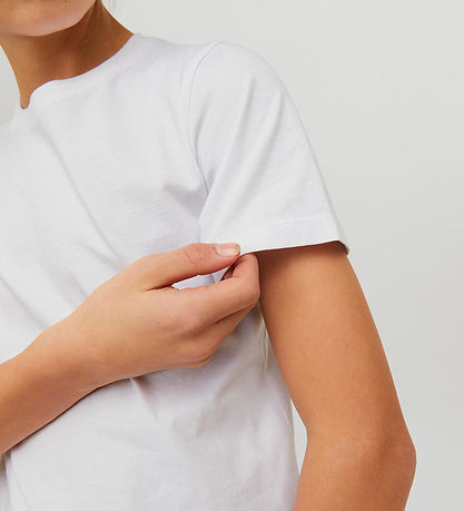 Jack & Jones Stuttermabolur - Noos - JjeOrganic - Hvítt