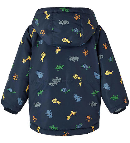 Name It Puffer Jacket - NbmMax - Dark Sapphire w. Print