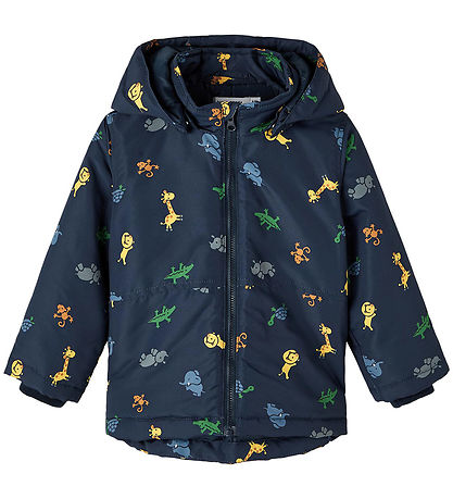 Name It Puffer Jacket - NbmMax - Dark Sapphire w. Print