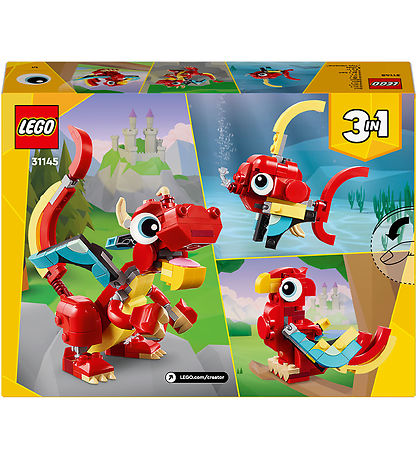 LEGO® Creator - Red Dragon 31145 - 3-I-1 - 149 Partar