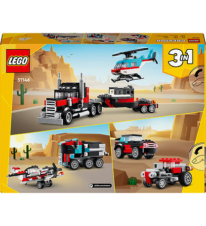 LEGO® Creator - Tieflader mit Hubschrauber 31146 - 3-I-1 - 270 T