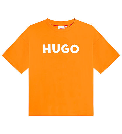 HUGO T-shirt - Light Mango w. White