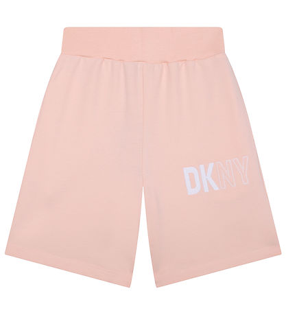 DKNY Collegeshortsit - Vaaleanpunainen M. Valkoinen