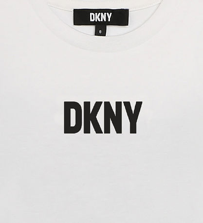 DKNY Stuttermabolur - Hvítt M. Myndaprentun