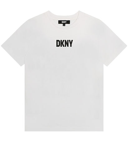 DKNY Stuttermabolur - Hvítt M. Myndaprentun