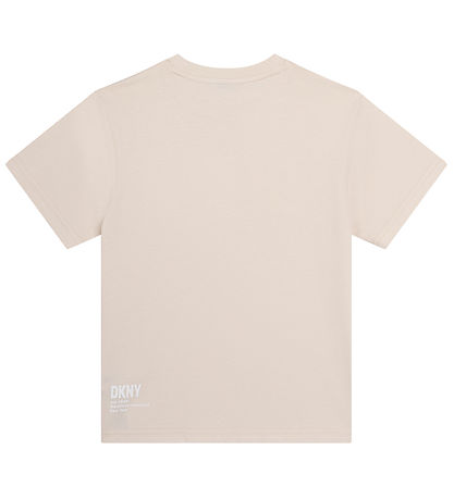 DKNY Stuttermabolur - Fílabeinshvítt M. Hvítur