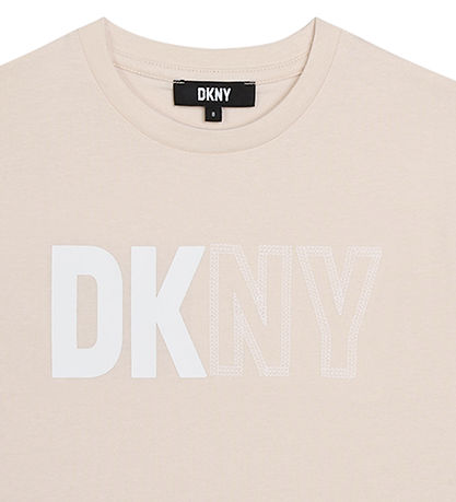 DKNY Stuttermabolur - Fílabeinshvítt M. Hvítur