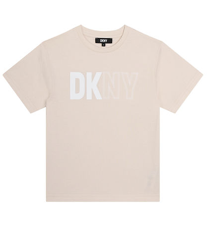 DKNY Stuttermabolur - Fílabeinshvítt M. Hvítur