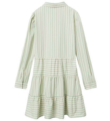 LMTD Kleid - NlfTipsy - Streifen in Turteltaube/Créme De Menthe